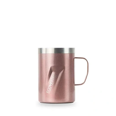 Imagen de EcoVessel Transit 12oz/355mlBotella para beber fría o caliente de acero inoxidable con triple aislamiento, oro rosa, 12 oz