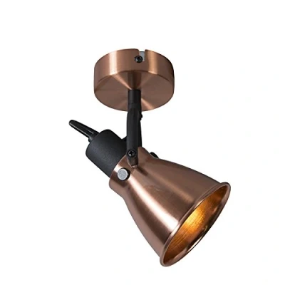 Imagen de Qazqa Clásico/Antiguo Spot cobre clásico JOS 1 Acero Redonda Adecuado para LED Max. x 40 Watt