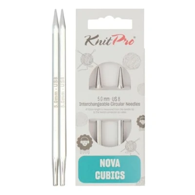 Imagen de KnitPro Nova Cubics Latón Pulido (10cm, 5.00mm) Agujas de Punto Circulares Intercambiables 1 Aguja