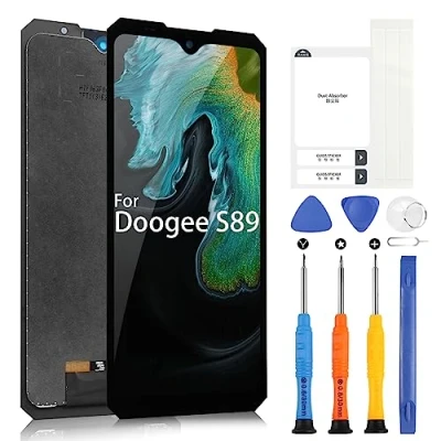 Imagen de Pantalla LCD para Doogee S89 / PRO, PRO 6.3&quot; Display Touch Screen Digitizer Repuesto Assembly con kit de reparación, negro