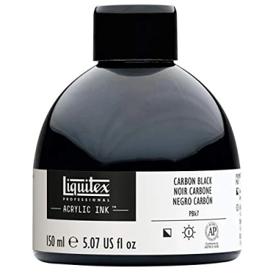 Imagen de Liquitex Tinta acrílica Ink Profesional Frasco 150 ml, Negro carbón