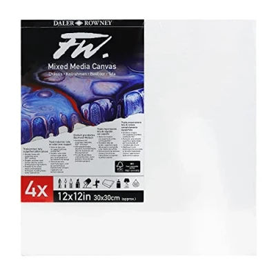 Imagen de Daler Rowney Fw Mix Media Bastidor Pack De 4: 30x30 Cm