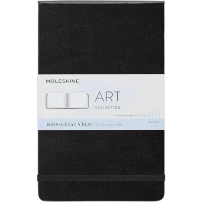 Imagen de Moleskine Art Collection, Álbum de Acuarela, Cuaderno Dibujo, Tapa Dura, Papel Adecuado para Lápices y Pinturas Color Negro, Tamaño Grande 13 x 21 cm, 72 Páginas