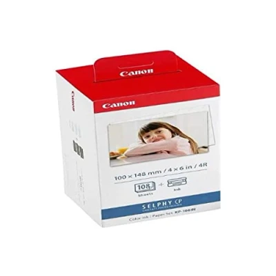Imagen de papier photo pour canon selphy cP 740, 108 feuilles de a6, color ink paper lot 100 x 148 mm, cP740
