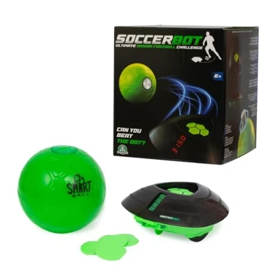 Imagen de Smart Ball Soccerbot, Entrenador Personal de Fútbol Indoor, Bot con Sensores para Seguir al Balón, Maniobrando Probar tus Habilidades, Pantalla LCD la Puntuación, Famosa (MR100000)