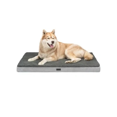 Imagen de lionto Cama ortopédica para perros, 112 x 81 8 cm, cojín perros resistente con felpa suave, funda extraíble y lavable, impermeable, adecuada pequeños grandes, así como gatos,