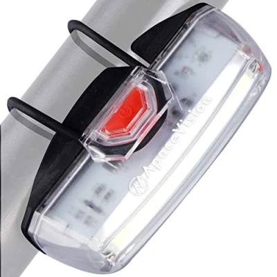 Imagen de Luz Bicicleta Delantera Recargable USB de Apace Potente Foco LED Faro Seguridad para Bici Super Brillante 200 Lúmenes una Visibilidad Optima en