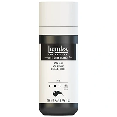Imagen de Liquitex 1923244 Pintura acrílica profesional (consistencia cremosa, alta pigmentación, resistente a la luz y al envejecimiento, botella de 237 ml), color negro marfil