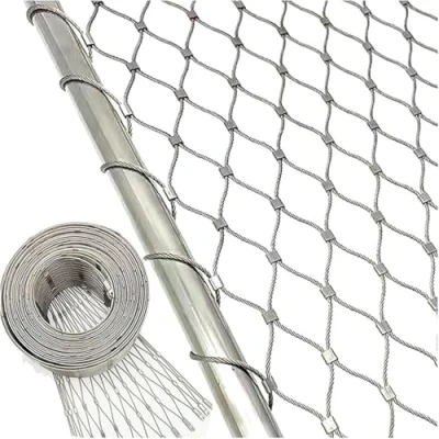 Imagen de Malla Metálica Red de Alambre Pollo Galvanizado, Flexible Cable Acero Inoxidable Balaustrada, Valla Jardín Protección Contra Obstáculos ( Color : Silver , Tamañ
