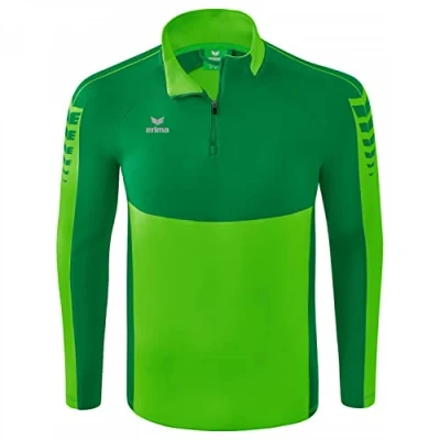 Imagen de ERIMA Six Wings Top de Entrenamiento con Media Cremallera, Unisex Adulto, Verde (Green/Smaragd), XXL