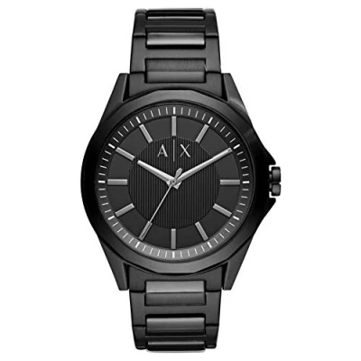 Imagen de Armani Exchange Reloj para Hombre, Movimiento de tres manecillas, caja 44 mm acero inoxidable negro con correa inoxidable, AX2620, Grafito