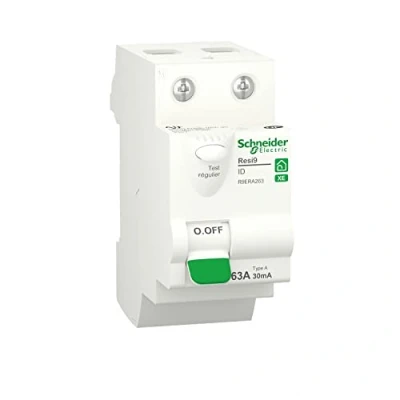 Imagen de Schneider Electric R9ERA263 Resi9 XE Interruptor diferencial 2P 63A 30mA Tipo A Conectable Int Diff