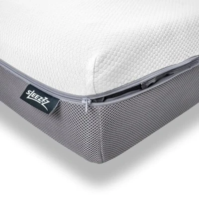 Imagen de Sleezzz Colchón de espuma viscoelástica, altura 20 cm, dureza H2/H3, con asas reversibles (90 x 200 cm)