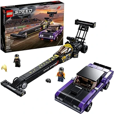 Imagen de LEGO Speed Champions Mopar Dodge//SRT Top Fuel Dragster and 1970 Dodge Challenger T/A 76904 Building Toy; New 2021 (627 Pieces)