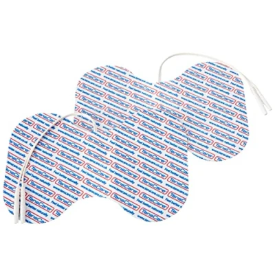 Imagen de TensCare 2 Electrodos de Mariposa Reutilizables para Dispositivo Electroterapia, Conectores Universales Compatibles con la Mayoría Los Dispositivos Tens, Ems Y Ift