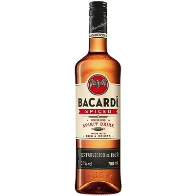 Imagen de ron BACARDÍ Spiced, ALC. 35 %, 70 cl / 700 ml, licor de primera calidad elaborado con envejecido en barrica, mezclado aromas naturales y especias
