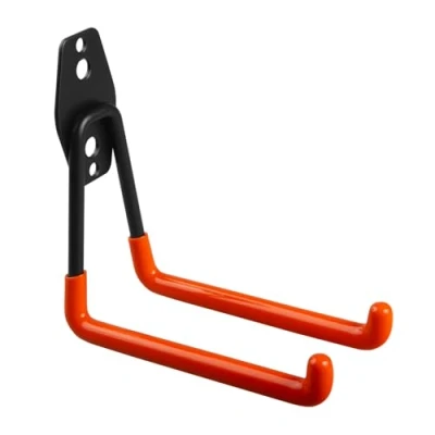 Imagen de Maclean MC 443 Gancho de Garaje, Soporte Pared para Neumáticos, Herramientas, Escalera, Bicicleta, Organización, Doble Almacenamiento, Colgador Herramientas