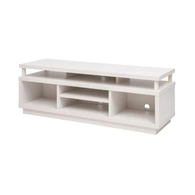 Imagen de Iris Ohyama, Mueble de TV /TV mueble/ con 5 estantes abiertos / hasta 55, Madera maciza, orificios para cables, Oficina, Sala Cabinet Middle OTS 125M Roble Blanco