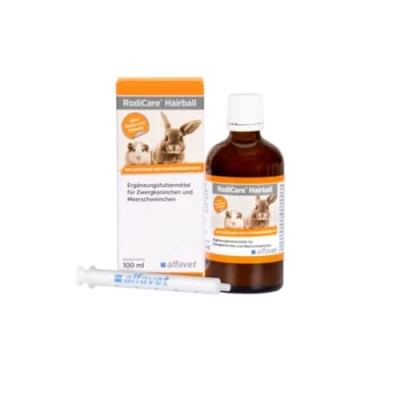 Imagen de alfavet RodiCare Hairball Complemento alimenticio para conejos enanos y cobayas (100 ml)
