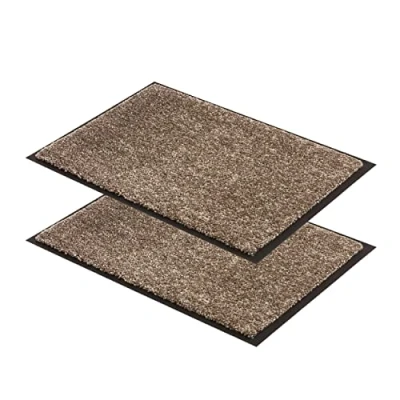 Imagen de ASTRA Felpudo Antideslizante para Puertas de Interior Entrada Alfombra Resistente Topo 60x80 cm Lote 2