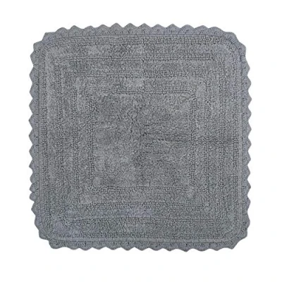 Imagen de DII Alfombrilla de baño Redonda algodón para SPA, ultrapequeña, Colocar en la Parte Delantera Ducha, el tocador, bañera, Lavabo y Inodoro, Gris, Cuadrado