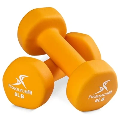 Imagen de ProsourceFit Neoprene Mancuernas, Unisex Adult, Naranja, 6 LB