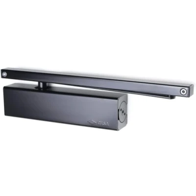 Imagen de Cierrapuertas aéreo CISA 1D521003044 con brazo de trineo fuerza ajustable en 2 4 tope el Negro