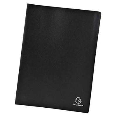 Imagen de Exacompta 8521E Carpeta de 20 fundas PVC, A4, color negro