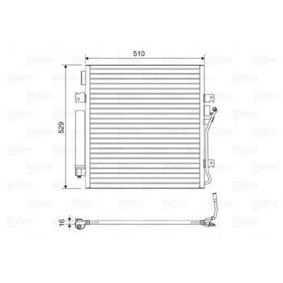 Imagen de VALEO 814163 Condensador con secador Aluminio 510