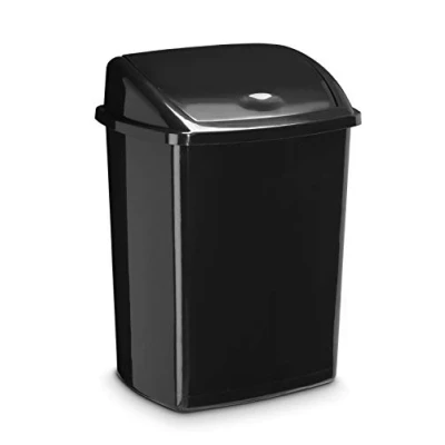 Imagen de CEP Contenedor con tapa basculante 50L, Plástico, Negro