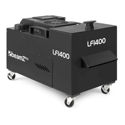 Imagen de BeamZ Professional LF1400 Máquina de humo bajo 1400W sin CO₂ ni hielo seco, salida 200 m3/min, DMX, pantalla digital, depósito 3.8L, mando incluido, niebla continua profesional