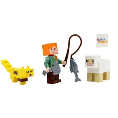 Imagen de LEGO Minecraft: Alex with Ocelot, Sheep and Fish Combo Pack