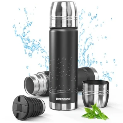 Imagen de Botella Termica agua Acero Inoxidable 350ML,500ML,750ML, Termo con pared Doble Aislamient, de Fugas, Taza, Cafe Sin BPA, para deportes y exteriores(750ml)
