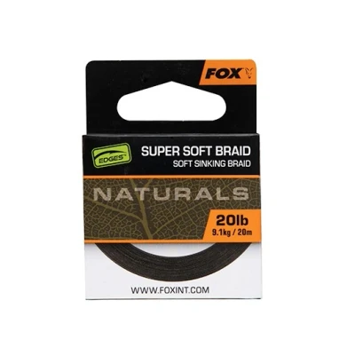 Imagen de Fox Edges Naturals Soft Braid Hooklength 20lb (20m) Material para bajos de línea carpfishing
