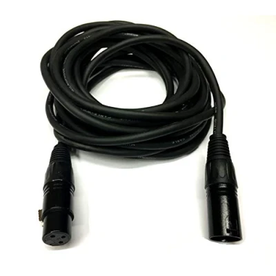 Imagen de OmniaLaser XLR6MT S Cable profesional DMX Cannon XLR M/F trenzado equilibrado para calidad de audio excepcional (6 metros apantallado)