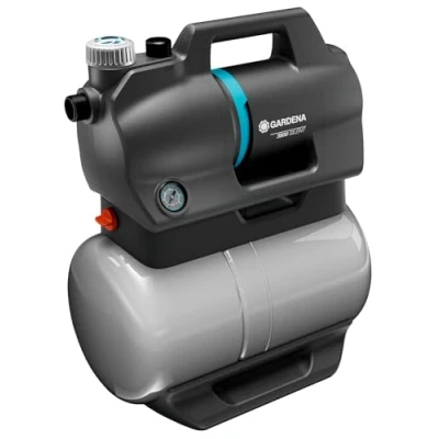 Imagen de Gardena Bomba de superficie 3800 Silent: con depósito agua 21 l y filtro integrado, caudal l/h, capacidad presión 3,9 bar, silenciosa, sin mantenimiento (9064 20)