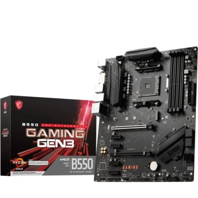 Imagen de Msi b550 gaming gen3 mainboard atx, am4 amd ryzen 5000 bereit ddr4 boost 4400+mhz/oc, pcie 3.0 x16, 1 x m.2 gen3, 1g lan