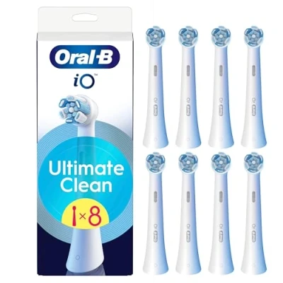 Imagen de Recambio para cepillo dental Oral B iO Ultimate Clean, Pack De 8 Unidades, Blanco