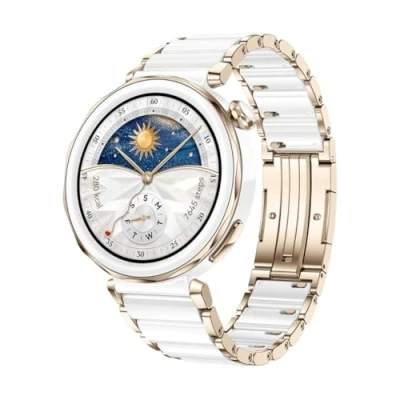 Imagen de Smartwatch Huawei Watch GT5 Pro 42mm, Llamadas Bluetooth, Respuesta con Teclado, Mapas Campos Golf, 7 días batería, Correa Fluoroelastómero Blanco