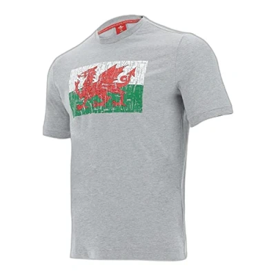Imagen de Macron WRU Merch Ca Lf Camiseta de algodón con Estampado Bandera Mel SS Sr, Gris, S Unisex Adulto
