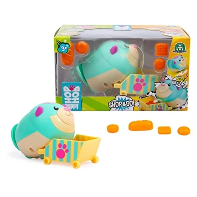 Imagen de Giochi Preziosi Hop Puppy Shop&amp;Go Gato, Animales Juguete para Niños, Niña 3 Años En Arriba, Cachorros Energéticos con Carro de Compra y Sus Alimentos Favoritos