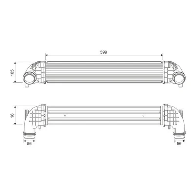 Imagen de VALEO 818698 Intercooler Aluminio sin sensor OPEL: Astra K Hatchback, Sports Tourer