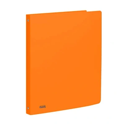 Imagen de Favorit Archivador de polipropileno neón 22 x 30 cm, 4 anillos redondos 15 mm, naranja fluorescente