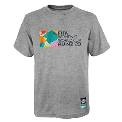 Imagen de FIFA Camiseta Unisex Oficial de la Copa Mundial Fútbol Femenino 2023 para Adultos, Color carbón (Paquete 1)