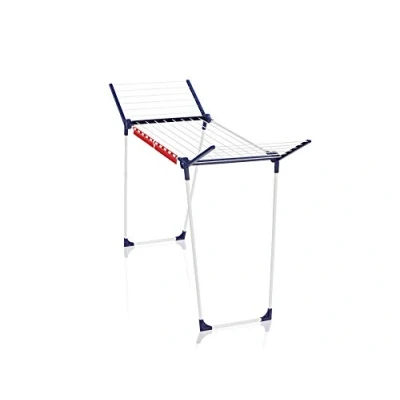 Imagen de Leifheit tendedero con alas Pegasus 150 Solid Slim, de ropa plegable para prendas grandes y pequeñas, estable exterior e interior