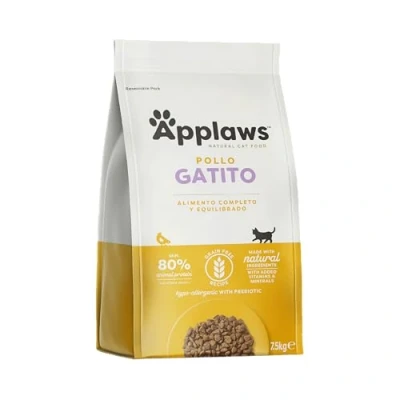 Imagen de Applaws Comida Seca Completa Grain Free de Pollo para Gatos Cachorros Bolsa Resellable 7.5 kg