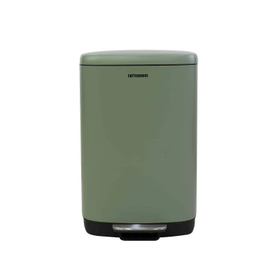 Imagen de Cubo de Basura y Reciclaje CATTERHOUSE Planeta 50L 42,5x34x63 cm Metal con Pedal, Extraíble Cierre Suave
