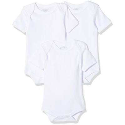 Imagen de Playshoes Body 1/4 arm 3er Pack Uni, Unisex niños, Blanco (Weiß 1), 74 80