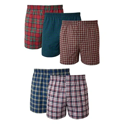 Imagen de Hanes Men&#039;S Taglessreg Tartan Boxers With Comfort Flexreg Waistband 5 Pack