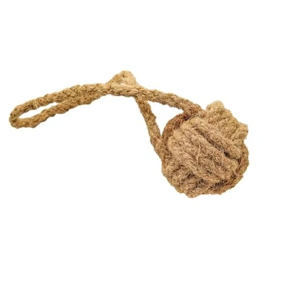 Imagen de mascota casa juguete de cuerda para perros natural hecho fibra coco 100% masticable sostenible, soporte el cuidado dental al cambiar los dientes, robusto y